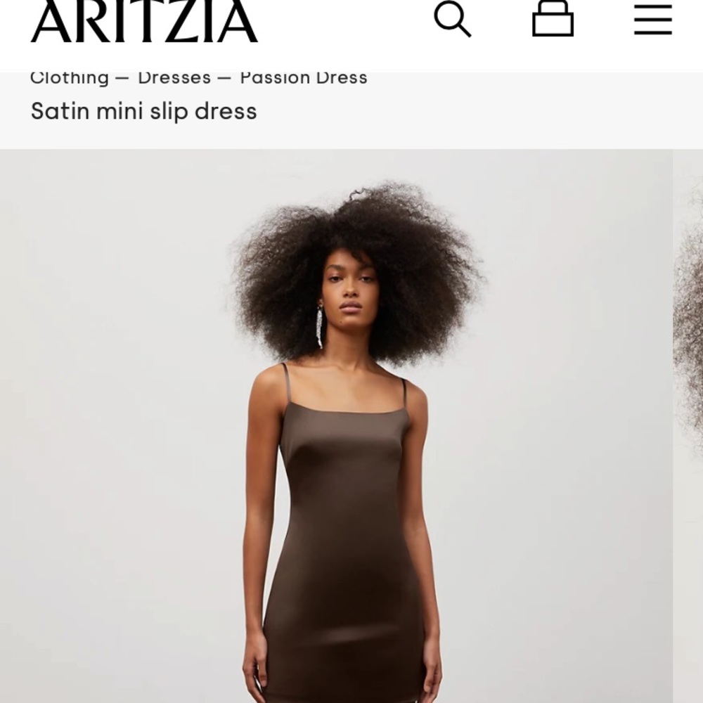 New brown aritzia dress size 2